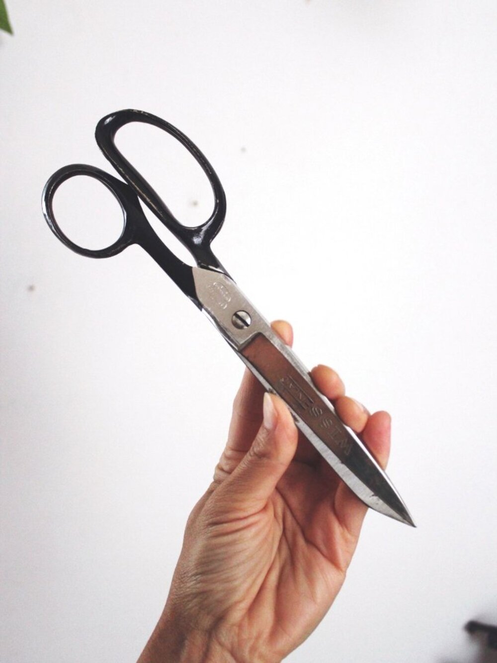 Vintage Wiss Inlaid Steel Scissors - Newark NJ USA - Industrial Sewing Shears